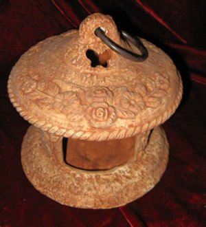RUSS Berrie Ceramic Bird Feed Candle Holder 100518