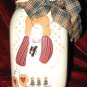 2 Crazy Mountain Hand Painted Glass Jar Candle Holder