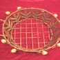 Oval Shape Wrought Iron Basket Oval Pumpkins Leafs