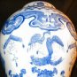 Vintage Large Blue & White Chinese Porcelain Vase Dragon