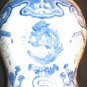 Vintage Large Blue & White Chinese Porcelain Vase Dragon