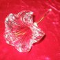 Vintage Small Clear Floral Vase Decorative Art Glass Mint