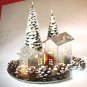 NIB 15pc Christmas Candle Gift Set Pinecones Tree House