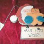 2 New Christmas Wooden Hanging Snowman Santa Decoration