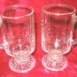 SPODE Christmas Snowmen Pattern 3 Clear Glass Beer Mugs