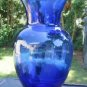 Cobalt Blue Glass Vase 4 Ceramic Cups Ambiance
