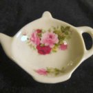 Porcelain Fine Bone China Rose Tea Bag Holder Caddy Porcelain Fine Bone China Rose Tea Bag Holder Caddy