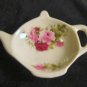 Porcelain Fine Bone China Rose Tea Bag Holder Caddy