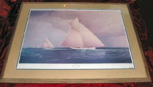 James E. Buttersworth Volunteer vs Thistle America Cup Race Signed