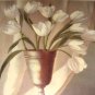 Framed Floral Vase print signed 19"x23" Matted Wooden