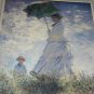 Monet Woman with a Parasol Gold Frame Mirror Border