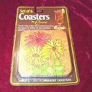 Vintage Set of 6 Conimar Coasters Natural Cork Sun Flowers USA