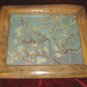 Unique Plum Blossom Print in Cane Fruitwood Frame