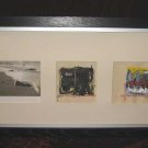 Nyugen E. Smith Schedule Mixed Media Signed Collage Painting Framed