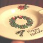 Vintage Happy Holidays Christmas Ashtray