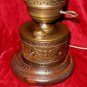 Vintage Brass Eagle Electric Hurricane Oil Table Lamp w/ shade