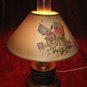 Vintage Brass Eagle Electric Hurricane Oil Table Lamp w/ shade