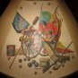 Vintage Brass Eagle Electric Hurricane Oil Table Lamp w/ shade