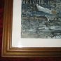 Vintage Framed Expressionist Print Harbor Quality American Craftsmanship