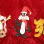 7pc Vintage Christmas Ornaments Pluto Bugs Bunny Sylvester the Cat
