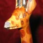 Wooden Hand Carved Painted African Giraffe Folk Art