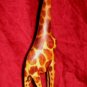Wooden Hand Carved Painted African Giraffe Folk Art