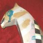 Solid Wooden Hand Carved Painted Horse Giraffe Folk Art