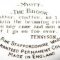 Vintage Myott Fine Staffordshire Ware The Brook Oval Plate England