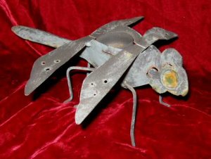 Copper Metal Dragonfly Decor Tealight Candle Holder