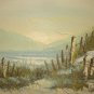 Vintage Beach Scenery Oil Painting on Canvas Gold Frame Anco Bilt Signed Killy