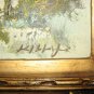 Vintage Beach Scenery Oil Painting on Canvas Gold Frame Anco Bilt Signed Killy