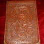 Vintage Mexican Aztec Leather Wallet Holder