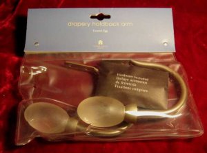 Michael Graves Frosted Egg Drapery Holdbacks Arms Hook