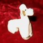 2 Vtg Japan Miniature Porcelain Dog Figure White Gold