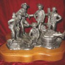 Michael Ricker Saturday Night Bath Cowboy Signed Plaque Michael Ricker Saturday Night Bath Cowboy Signed Plaque