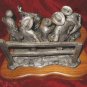 Michael Ricker Saturday Night Bath Cowboy Signed Plaque