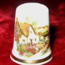 English Bone China Country Cottage Porcelain Thimble English Bone China Country Cottage Porcelain Thimble