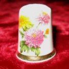 Finsbury Wild Flowers Porcelain Bone China Thimble England