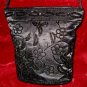 Vintage Black Purse Handbag Evening Bag + Lipstick Holder Case