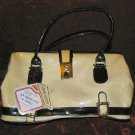 Vintage New Cream Leather Purse Handbag Evening Bag Vintage New Cream Leather Purse Handbag Evening Bag