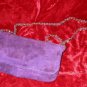 Purple Suede Leather Purse Handbag Shoulder Evening Bag