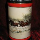 1990 Budweiser Clydesdale Holiday Stein Mug An American Tradition Susan Sampson CS112