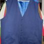 Vintage Haband Suede Satin Blue Vest Clothing 46