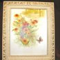 Vintage Chic Framed Art Print Sunflower Butterfly Shabby