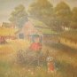 Vintage Chic Framed Print Shabby Country Barn Farm Carriage