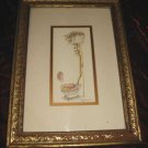 Vintage Peggy Abrams Floral Commode Gold Framed Art Print Toilet