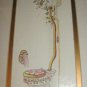 Vintage Peggy Abrams Floral Commode Gold Framed Art Print Toilet