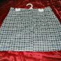 NEW High Fashion Stretch Gray Mini Plaid Skirt Size L Business Sexy USA