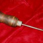Vintage Wooden Handle Metal Cap Ice Pick Awl Farm Tool Punch Primitive