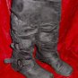 Moccasin Style Black Suede Flat Boots Shoes 5.5